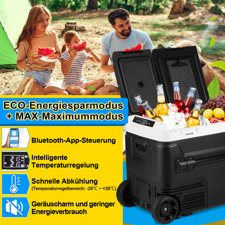 Sonnewelt Kompressor Kühlbox Kühlschrank 50L KFZ APP