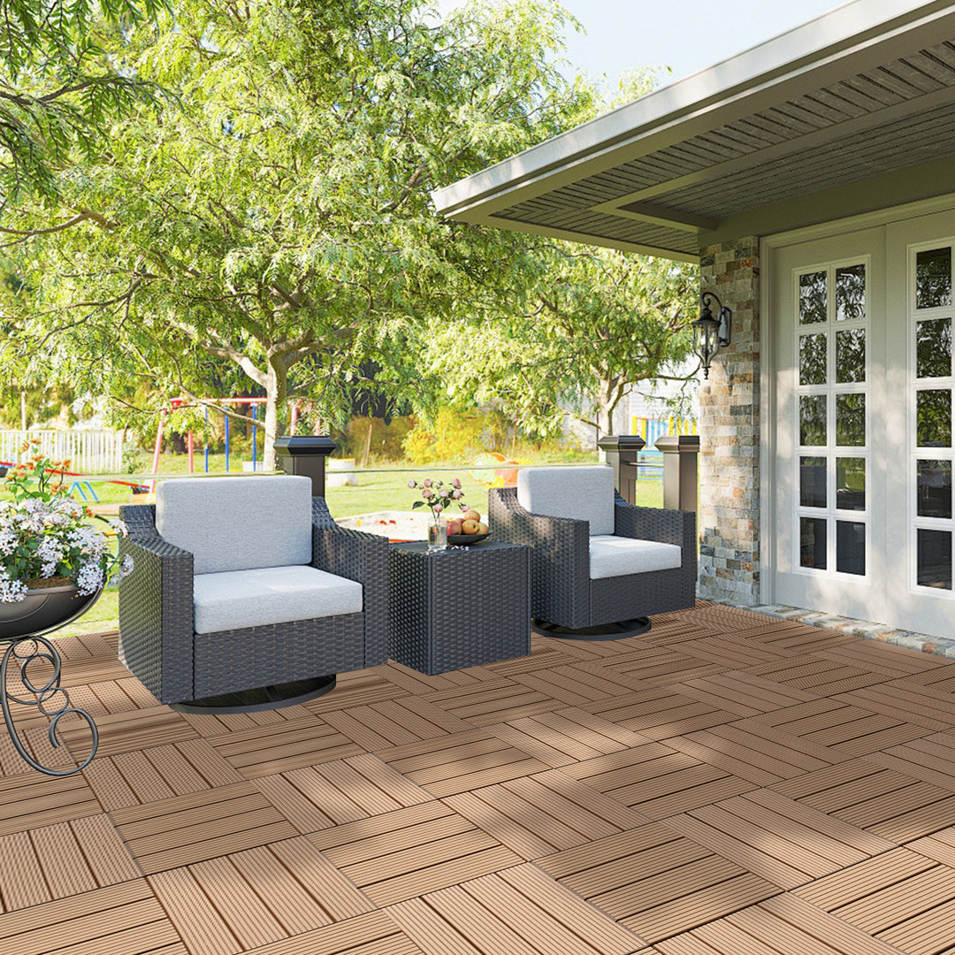 Sonnewelt WPC Terrassenfliesen Klickfliese 30x30cm 11stk