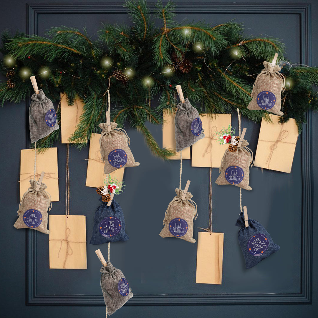 Sonnewelt Advent calendar DIY jute bags 24 pieces