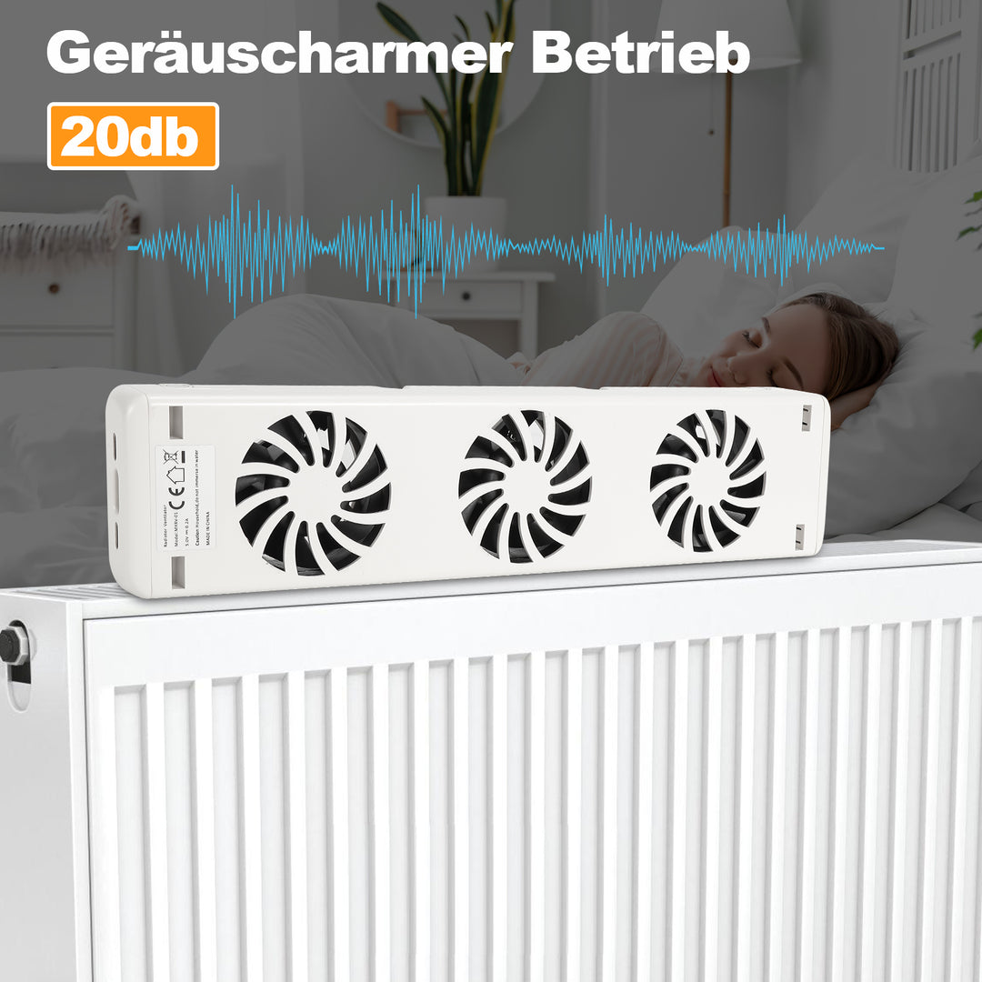 Sonnewelt Heizkörperverstärker Rippenheizkörper 3 Lüfter