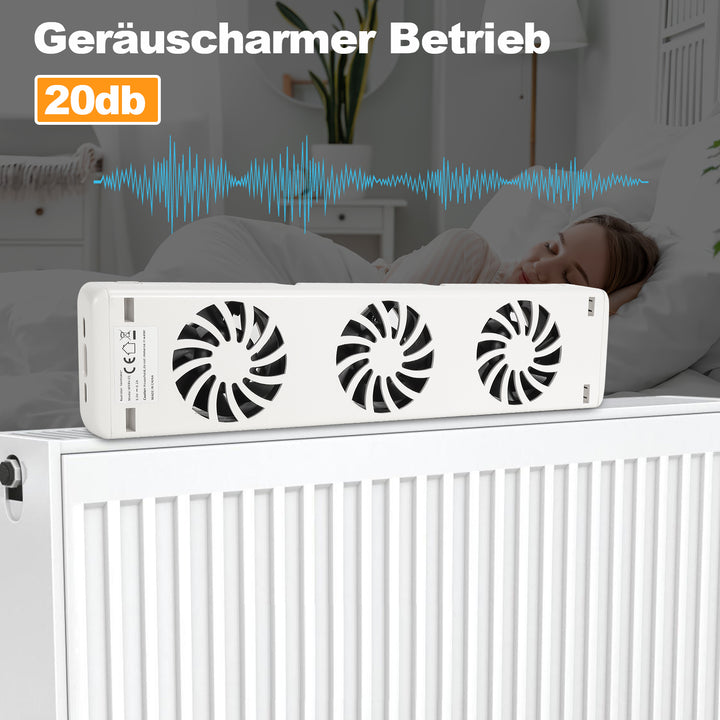Sonnewelt Heizkörperverstärker Rippenheizkörper 3 Lüfter