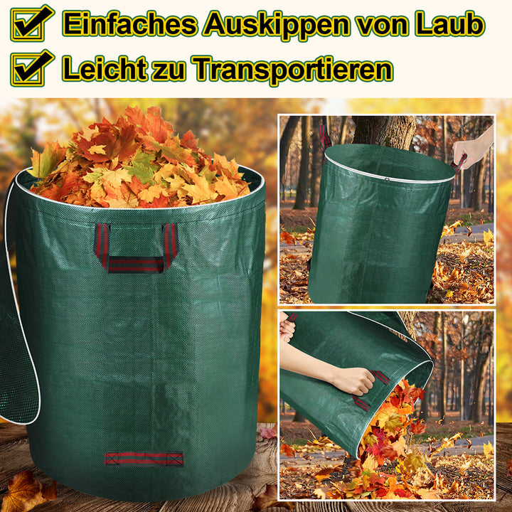 Sonnewelt Gartenabfallsack Gartensack 272L mit Deckel