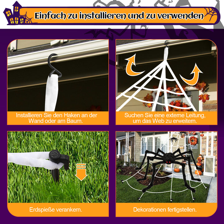 Sonnewelt Spinnennetz Deko Halloween Deko 5m/7m