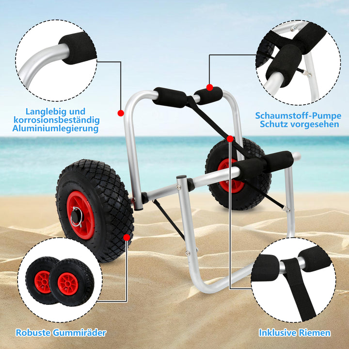 Sonnewelt Faltbarer Kajakwagen Bootswagen 75kg