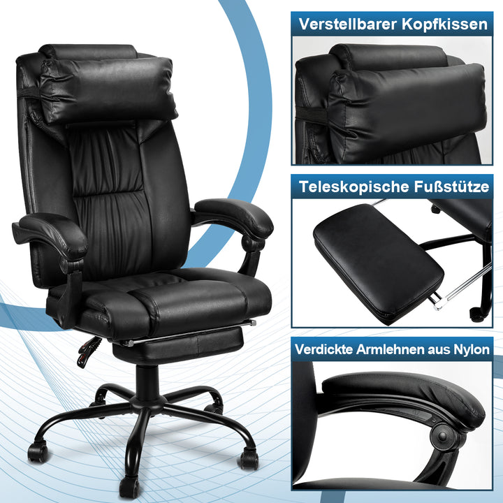 Sonnewelt Drehstuhl Höhenverstellbar Bürostuhl 360° frei Drehbar