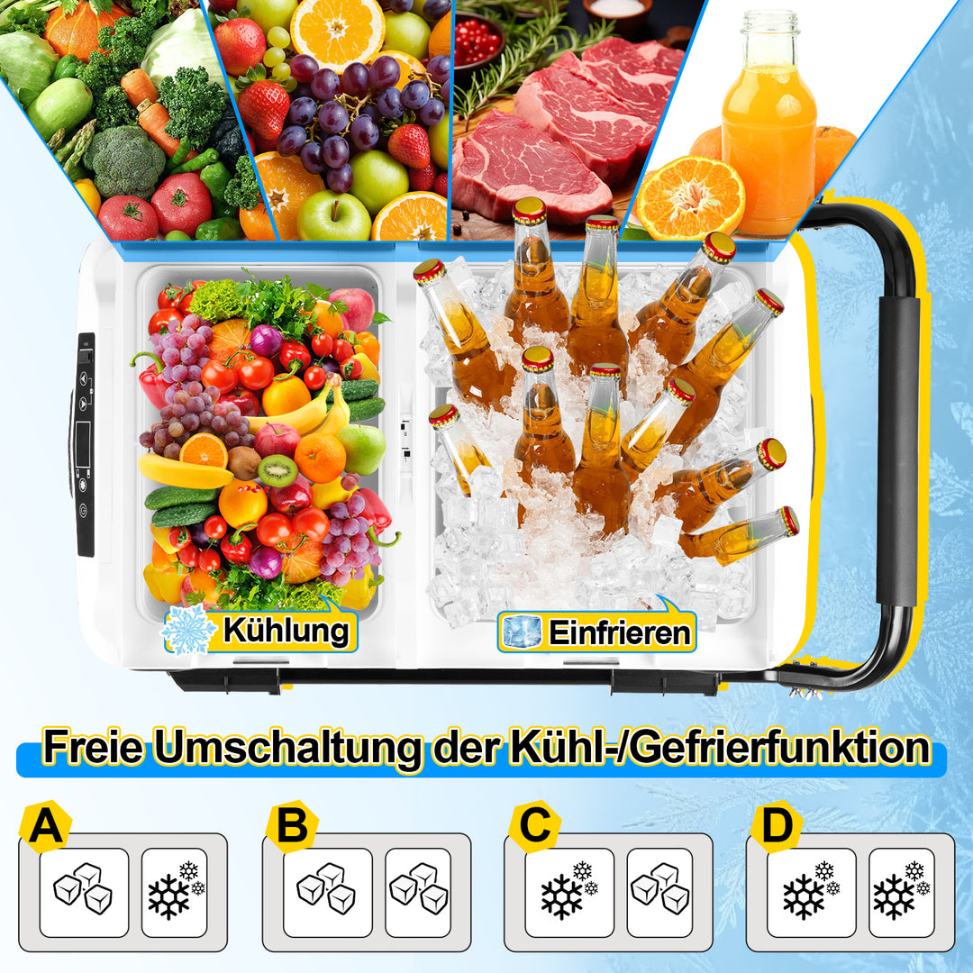 Sonnewelt Kompressor Kühlbox Kühlschrank 50L KFZ APP