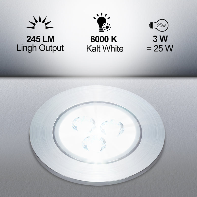 Sonnewelt LED Einbaustrahler Integriert 3W Warmweiß/Kaltweiß