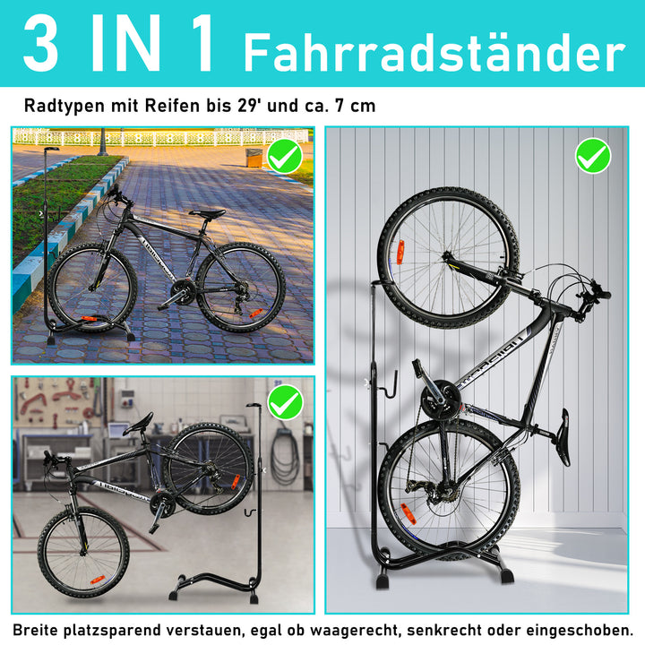 Sonnewelt 3 in 1 bike stand floor 20 to 29 inches