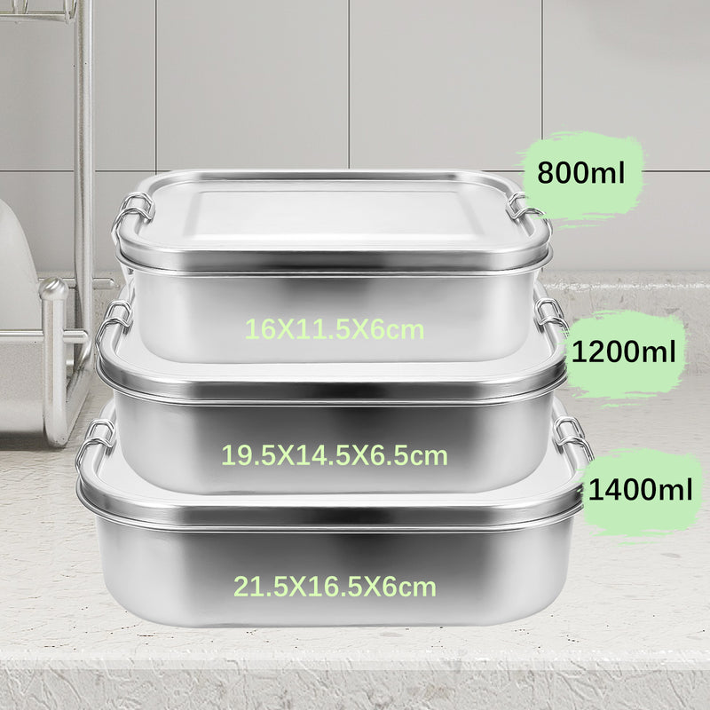 Sonnewelt lunch box stainless steel lunch box 800+1200+1400ml combo set