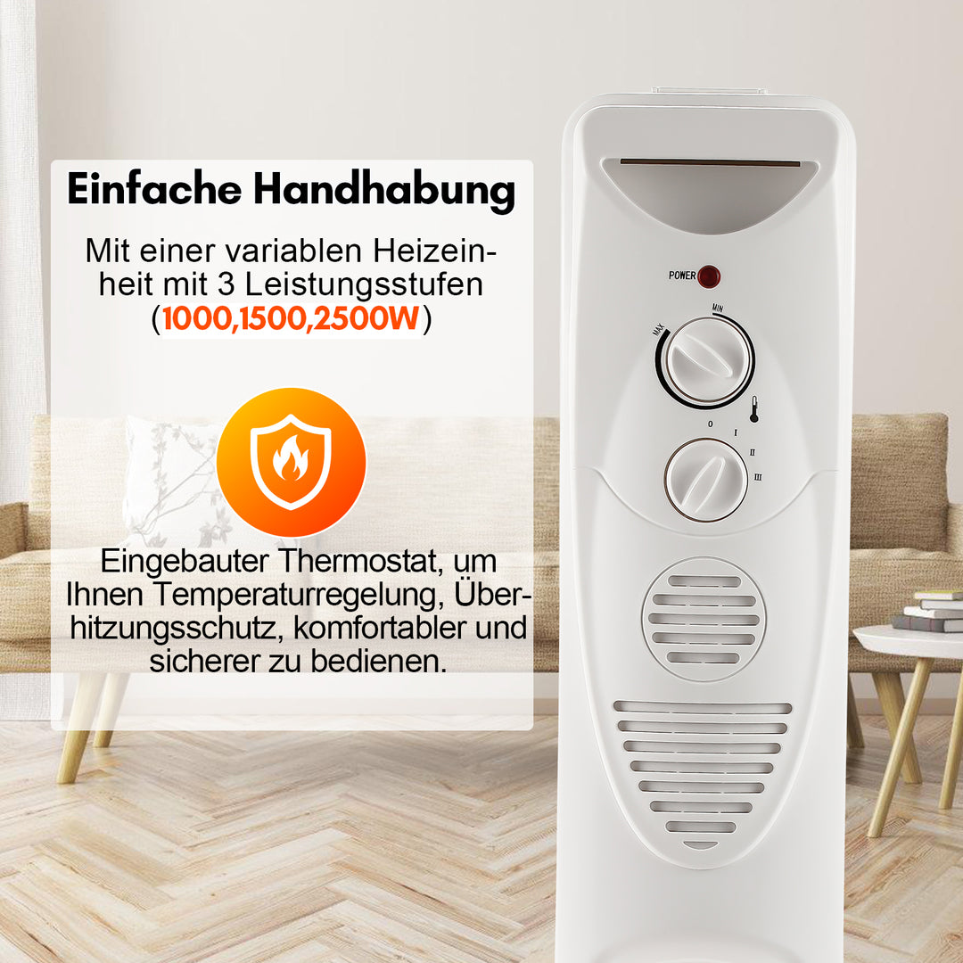 Sonnewelt oil radiator electric heater with thermostat 2500W