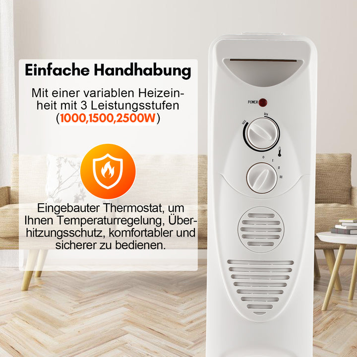 Sonnewelt oil radiator electric heater with thermostat 2500W