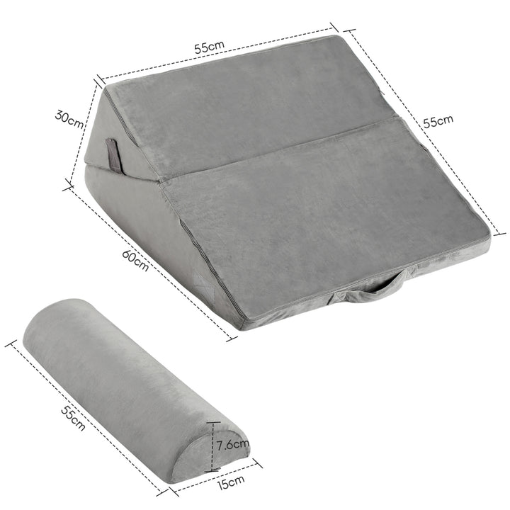 Sonnewelt wedge pillow bed headboard with removable neck roll