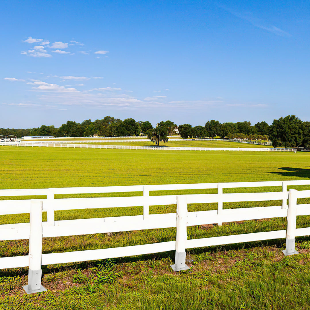 Sonnewelt Pfostenträger Aufschraubhülse Feuerverzinkt 4er Set 70-120mm