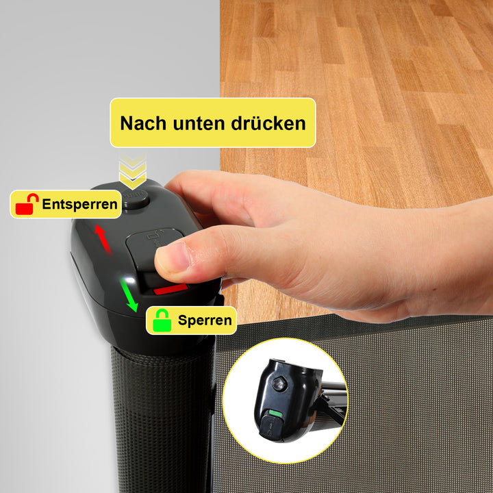 Sonnewelt Treppenschutzgitter Türschutzgitter Ausziehbar 0-150cm/180cm