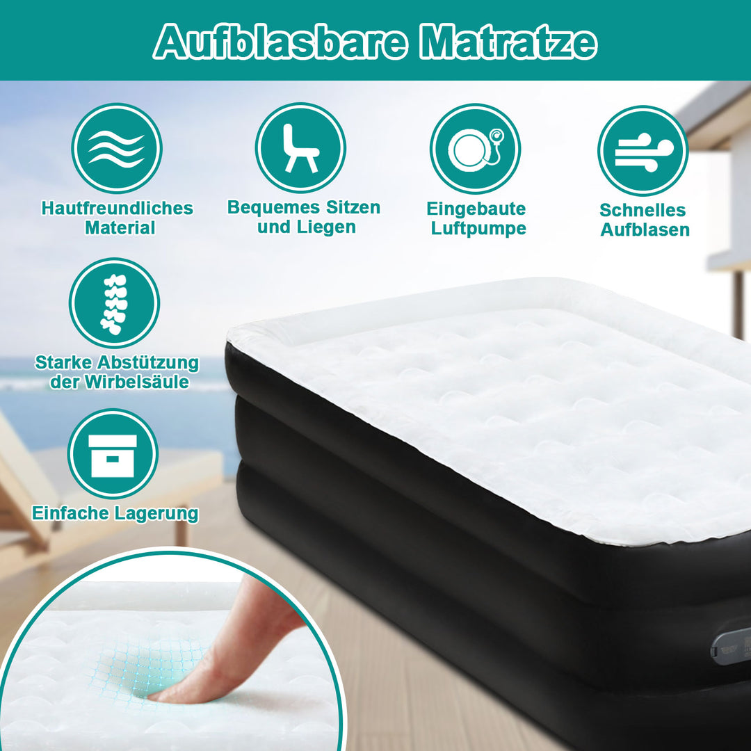 Sonnewelt Aufblasbare Matratze Luftmatratze Einzel/Doppel