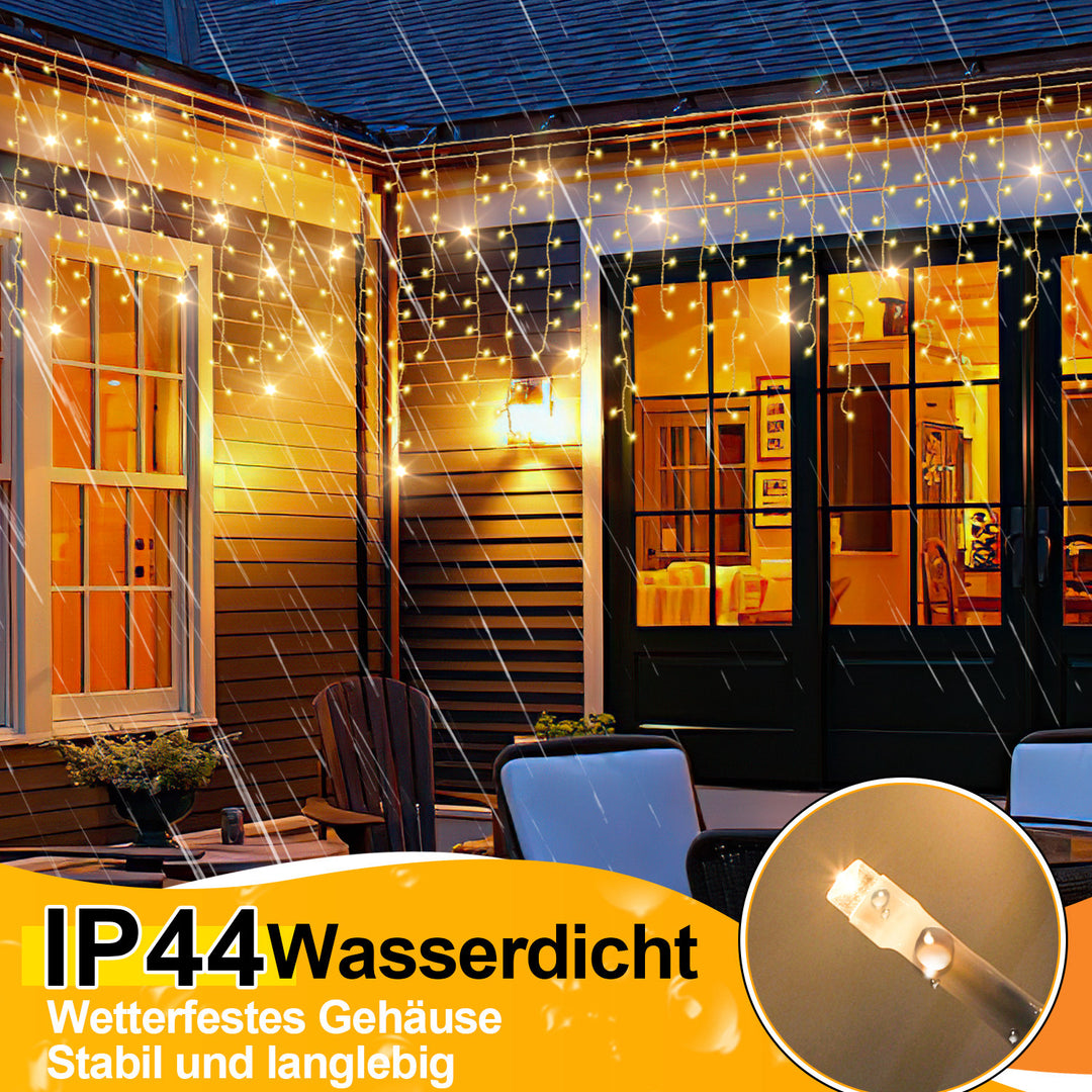 Sonnewelt Solar Icicle String Lights with Remote Control 5m-15m