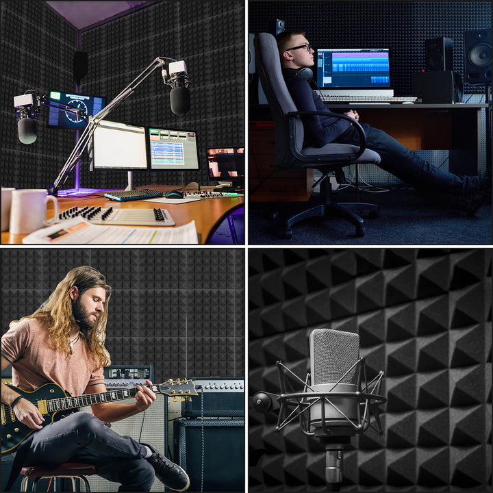Sonnewelt Acoustic Foam Self-Adhesive 3D High-Density Pyramid