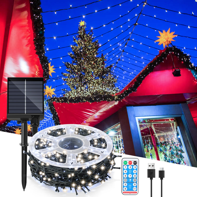 Sonnewelt Solar Lichterkette mit Fernbedienung 30m-100m