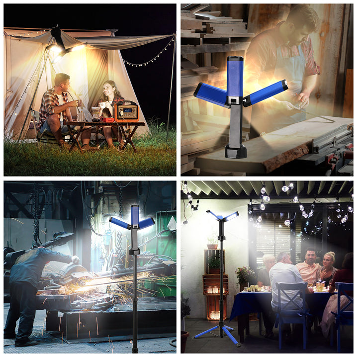 Sonnewelt Baustrahler LED mit Stativ Kabellose