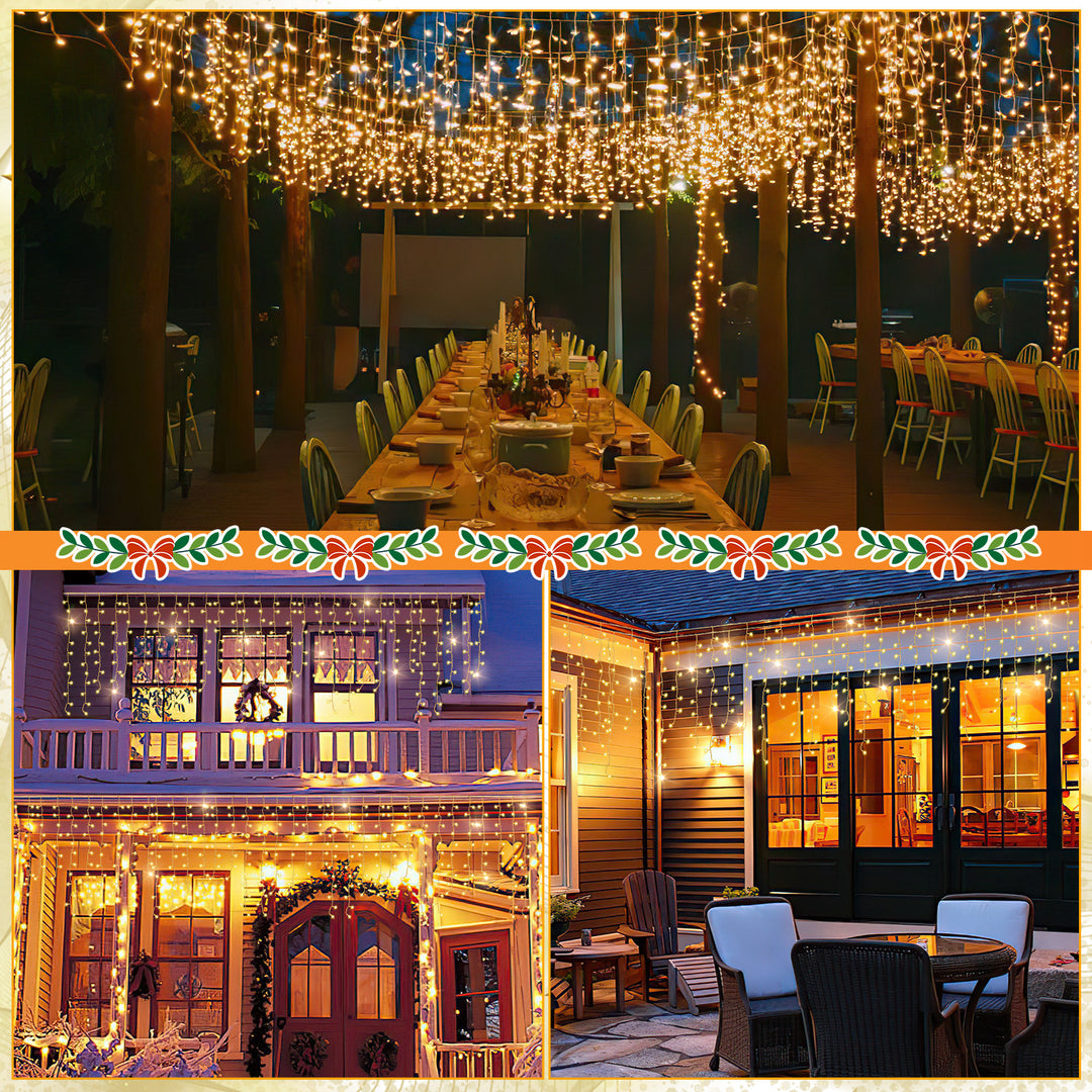 Sonnewelt Solar Icicle String Lights with Remote Control 5m-15m