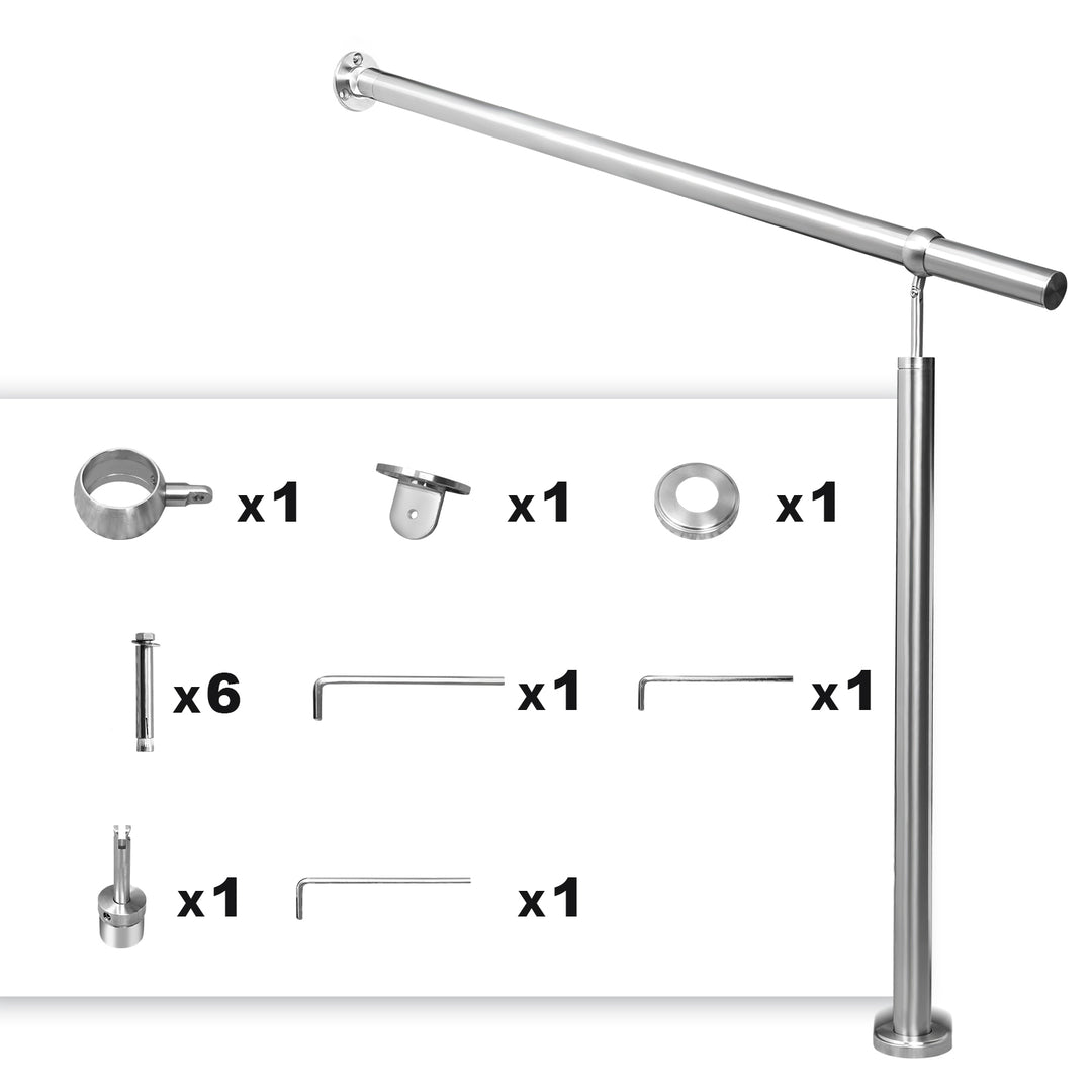 Sonnewelt Eingangsgeländer Edelstahl 80-180cm