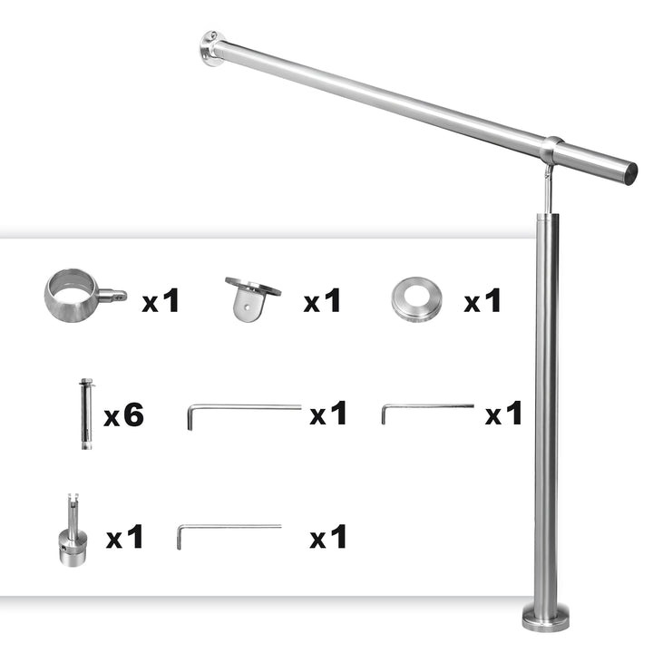 Sonnewelt Eingangsgeländer Edelstahl 80-180cm