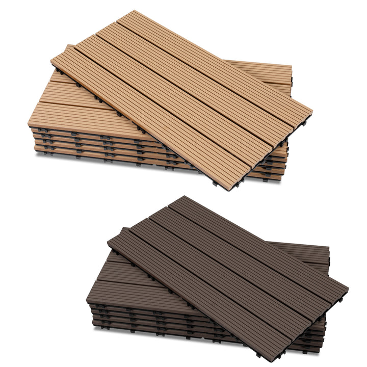 Sonnewelt WPC Terrassenfliesen Klickfliese 30x60cm 6stk