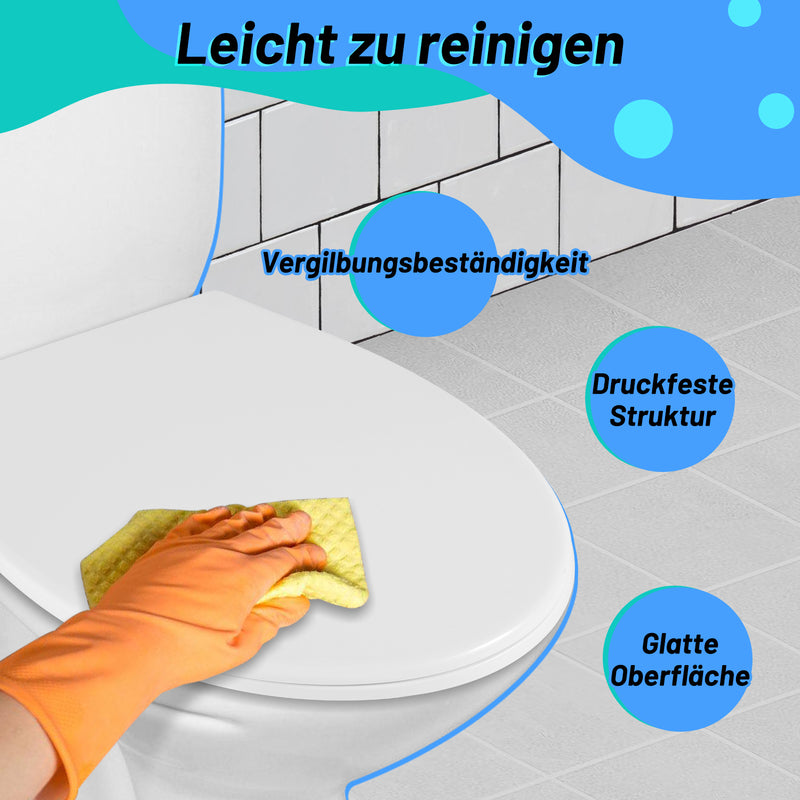 Sonnewelt Toilettendeckel WC Sitz mit Absenkautomatik O-Form