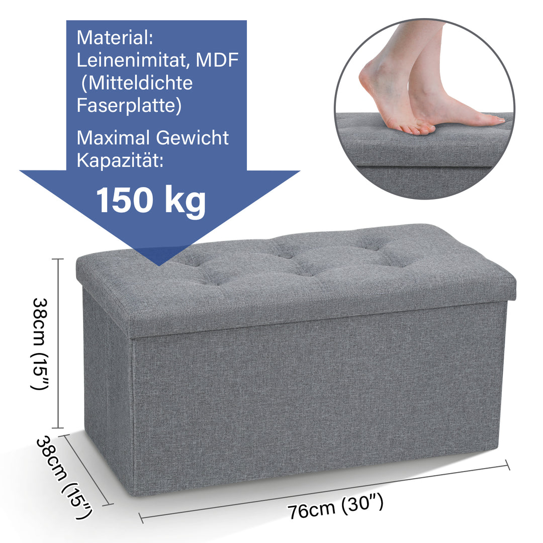 Sonnewelt bench with storage space stool
