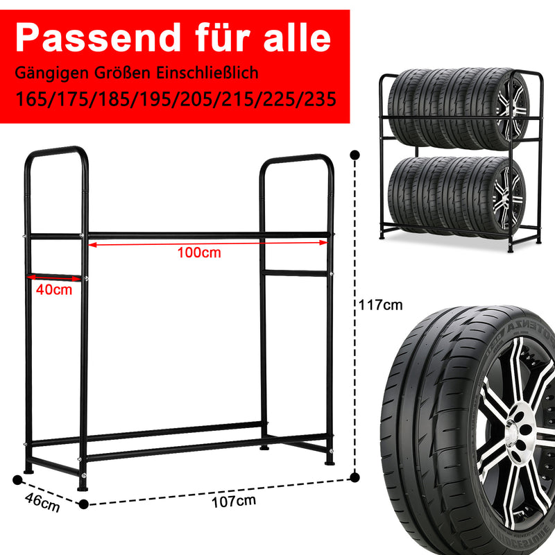 Sonnewelt Reifenregal Reifenständer für 8 Reifen