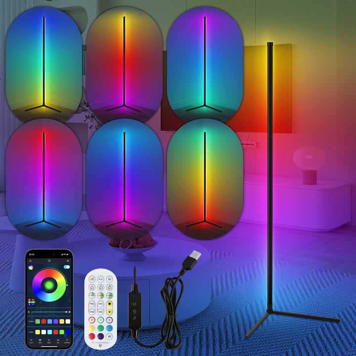 Sonnewelt Stehleuchte LED RGB Stehlampe Dimmbar 7W