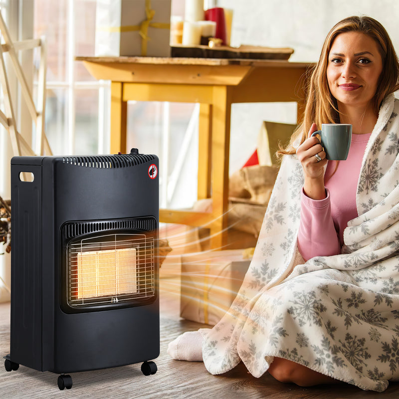 Sonnewelt Gasheizofen Gasheizer Keramik 4,2 KW mit Gasdruckregler