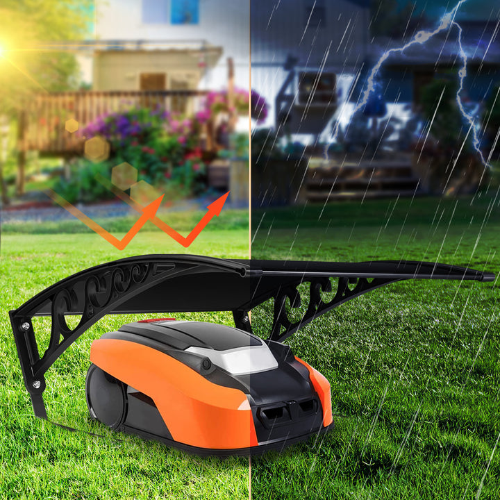 Sonnewelt Robotic Lawnmower Garage Roof Carport Black