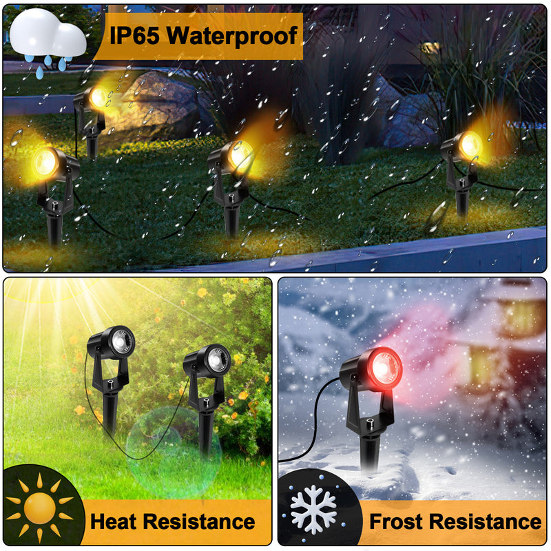 Sonnewelt LED Gartenbeleuchtung Gartenleuchte Warmweiß IP65 6er Set