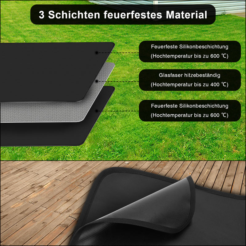 Sonnewelt Grillmatte BBQ Matte Silikonglasfaser