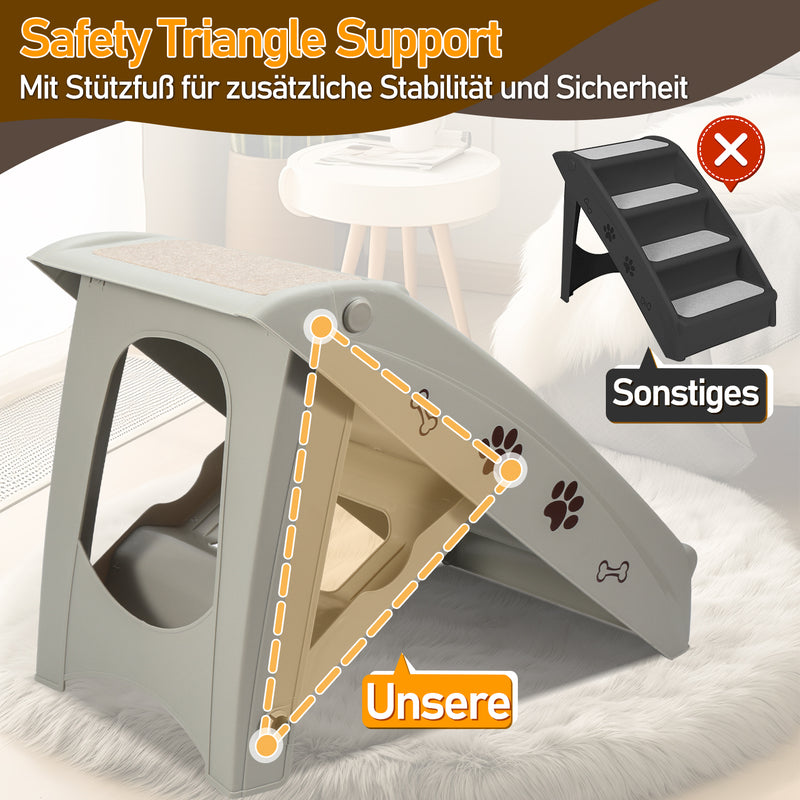 Sonnewelt Hundetreppe Hunderampe Klappbare Maximale Belastung 75kg