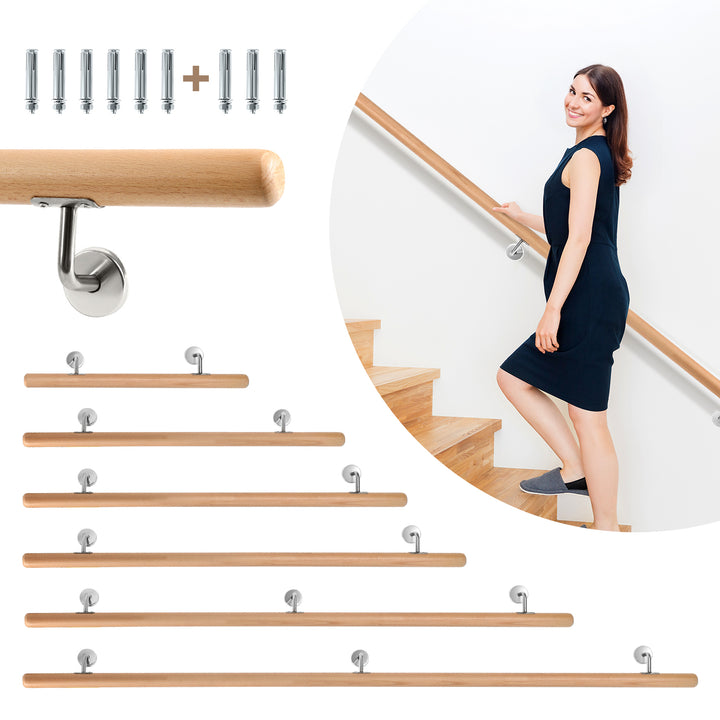 Sonnewelt Handlauf Buche Holz Wandhandlauf 50- 200cm