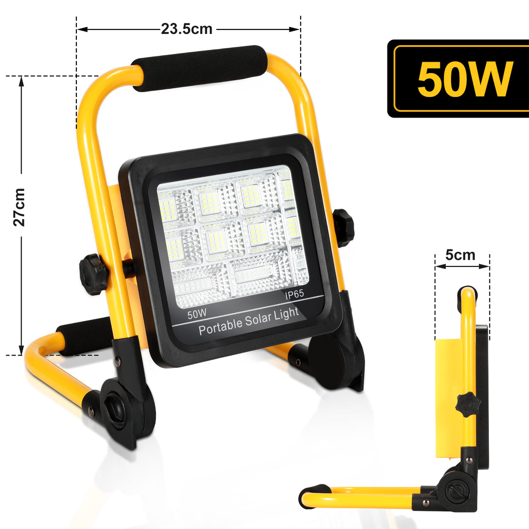 Sonnewelt LED Akku Fluter Baustrahler Solar 50W/100W