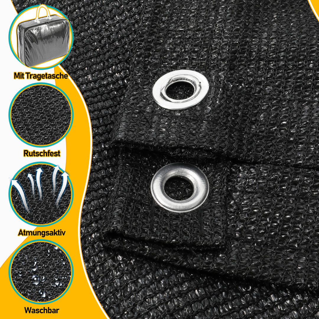 Sonnewelt Campingteppich Vorzeltteppich Schwarz