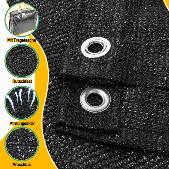 Sonnewelt Campingteppich Vorzeltteppich Schwarz