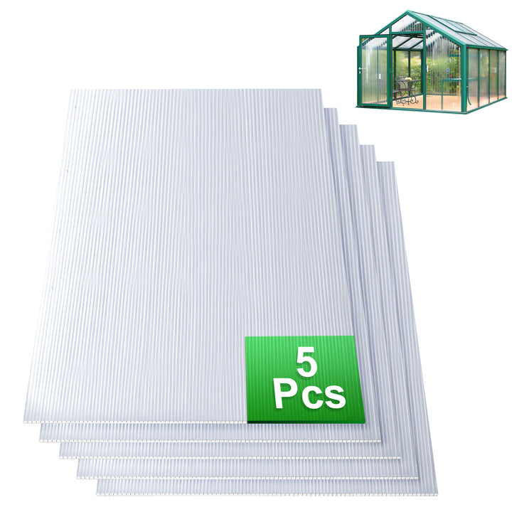 Sonnewelt polycarbonate hollow chamber sheets 8mm 5 pieces for greenhouse