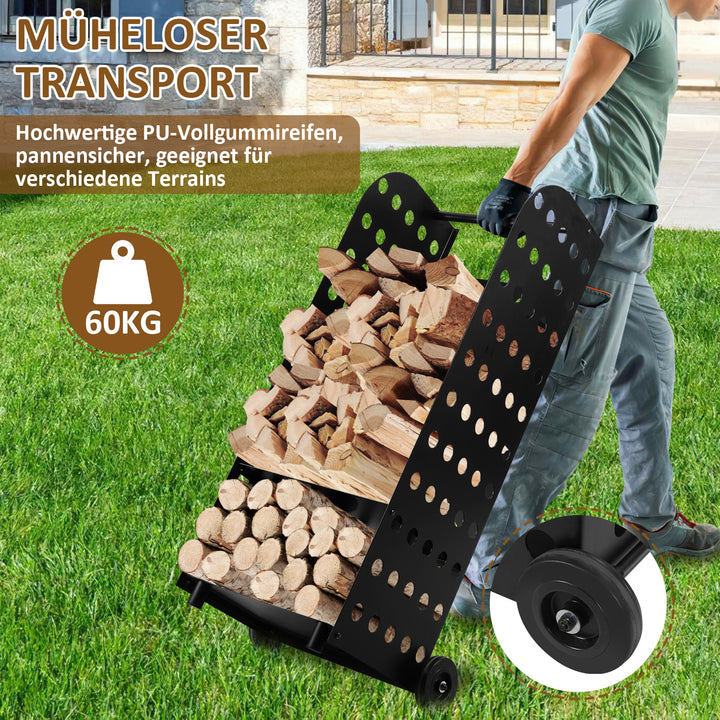 Sonnewelt firewood cart firewood cart double layers