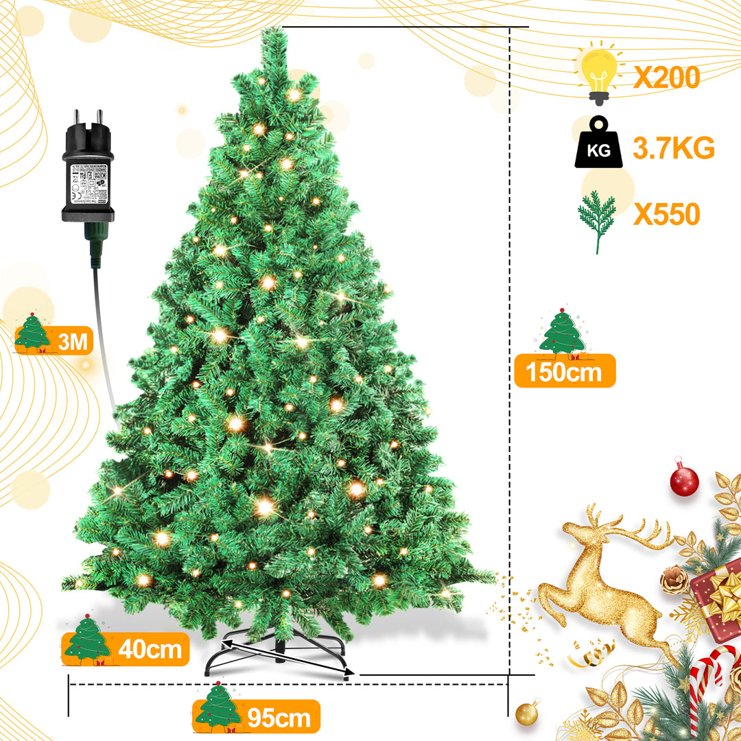 Sonnewelt Weihnachtsbaum künstlich mit Beleuchtung