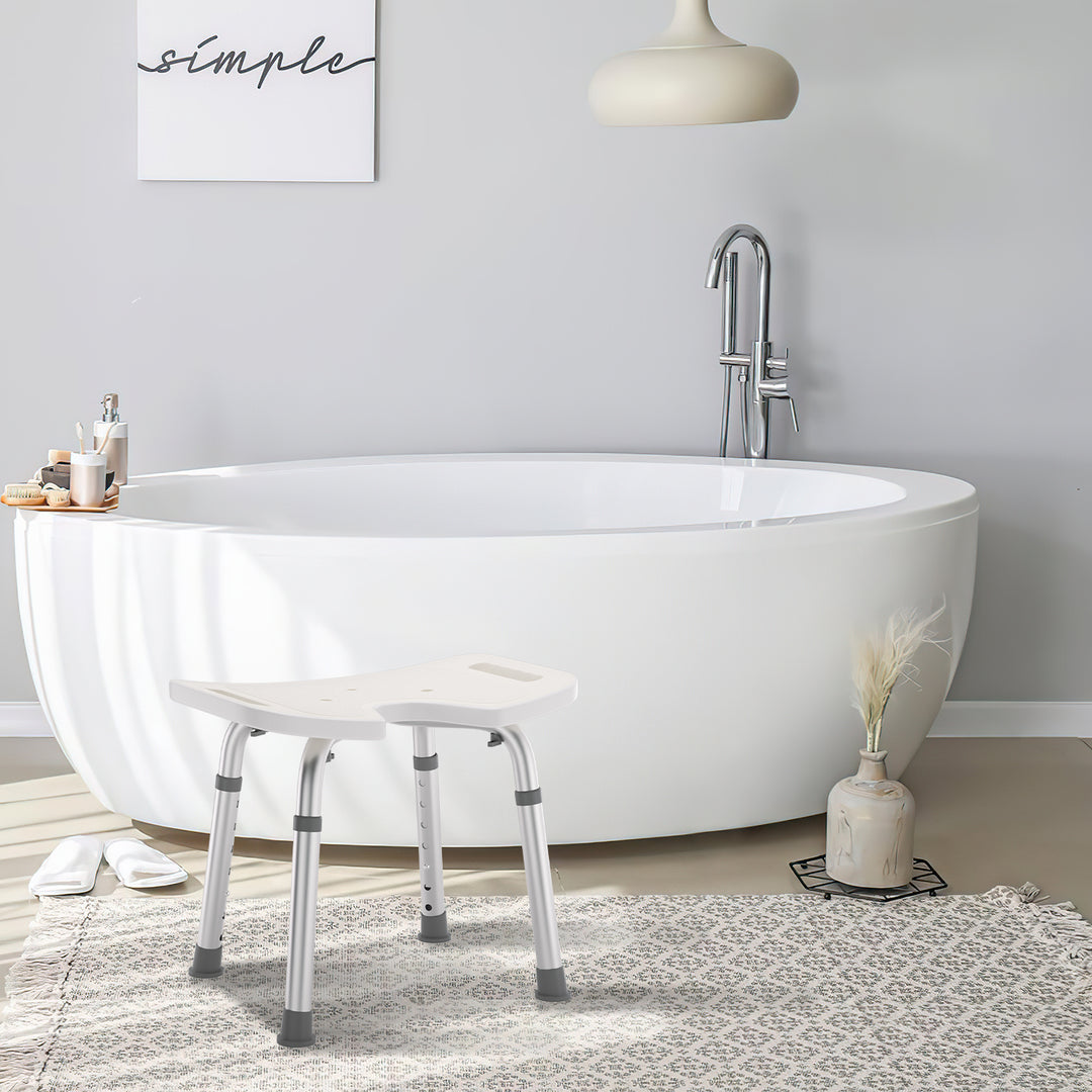 Sonnewelt Shower Stool Height Adjustable U-Type Aluminum