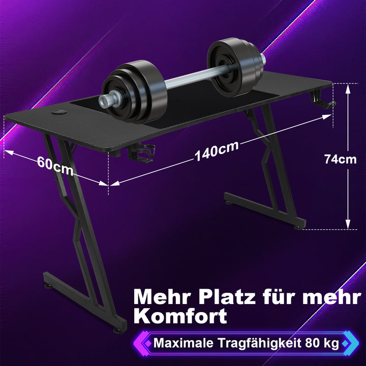 Sonnewelt Gaming Desk Gaming Table 120/140cm