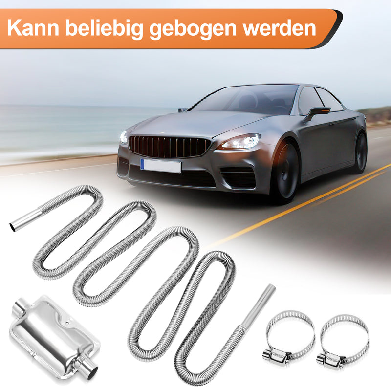 Sonnewelt Abgasschlauch Auto Edelstahl Schalldämpfer