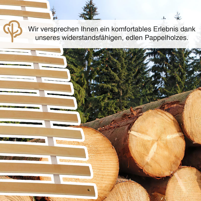 Sonnewelt slatted frame 90x200cm roll-up slatted frame