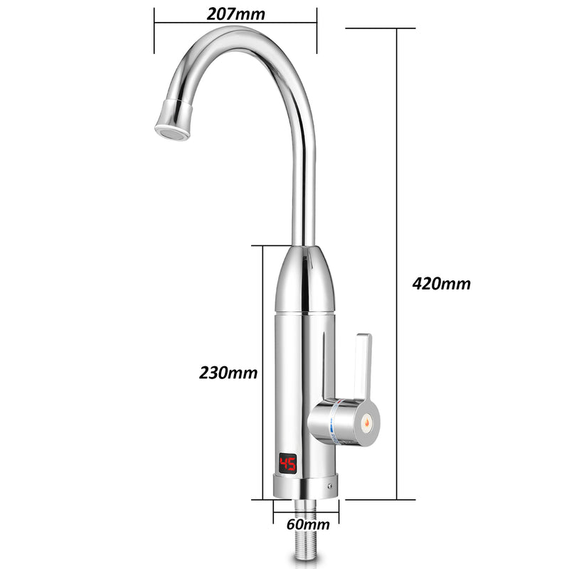 Sonnewelt 3KW Elektrischer Wasserhahn LED Temperaturanzeige