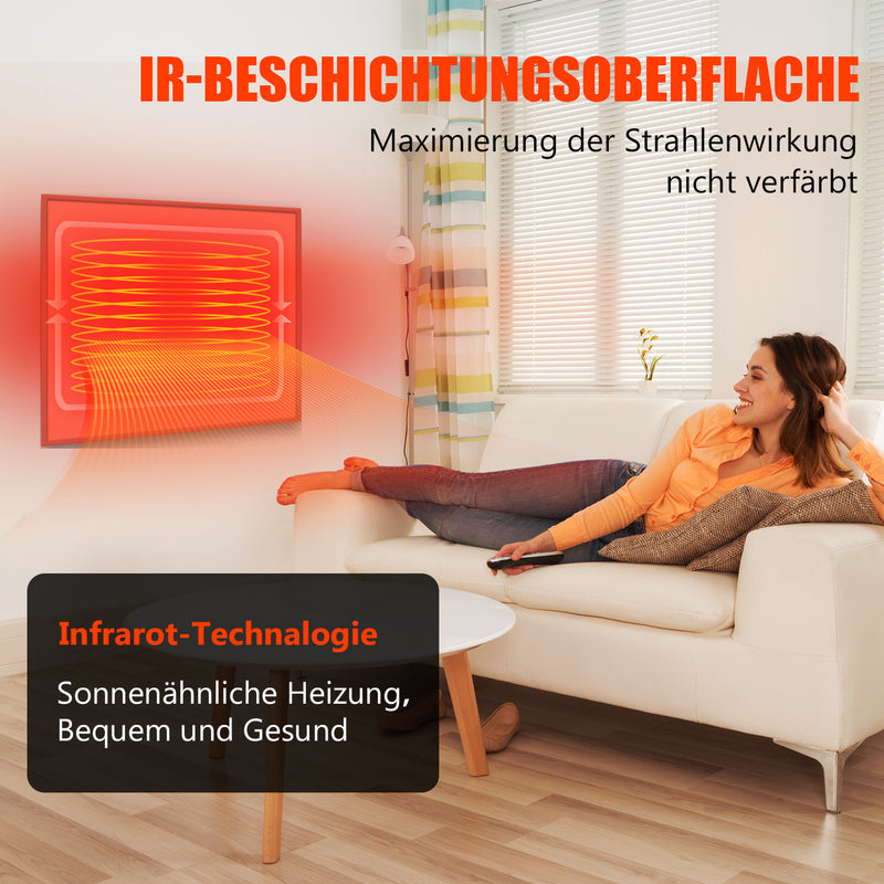 Sonnewelt Infrarotheizung Thermostat APP Fernbedienung 300-1200 W