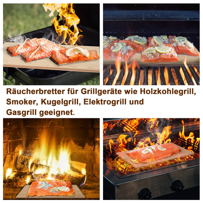 Sonnewelt Räucherbretter Grillplanken 6er Set